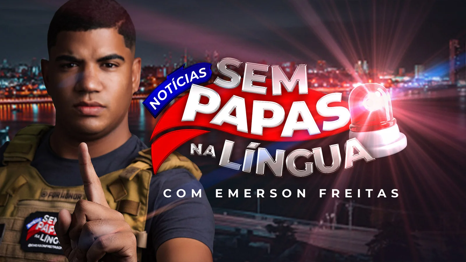 Banner oficial do canal Sem Papas na Língua com Emerson Freitas
